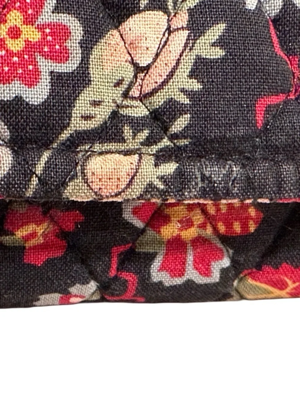 Vintage Vera Bradley Anastasia Floral Crossbody Black Red Roses Wallet Mini Bag - Picture 13 of 16